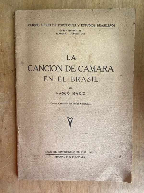 La cancion de camara en el Brasi - Mariz, Vasco (e5)