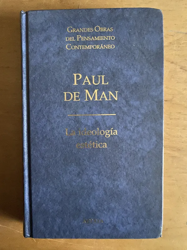 Tapa de La ideologia estetica - De Man, Paul (2r5)