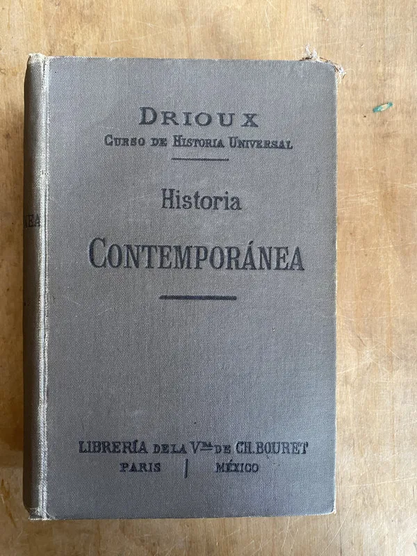 Tapa de Historia contemporanea - Drioux, (e2)