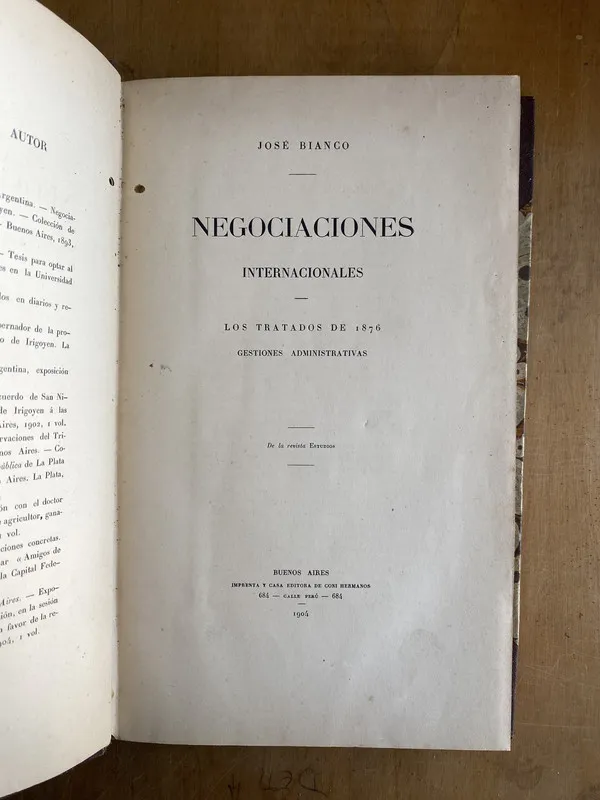 Negociaciones internacionales - Bianco, Jose (ñ5)