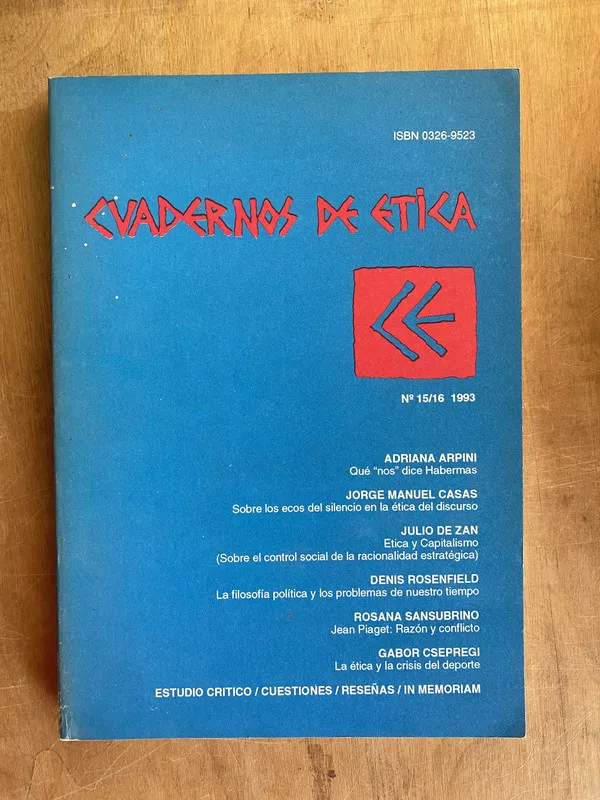 Cuadernos de Etica 15 16 - Maliandi, Ricardo (e5)