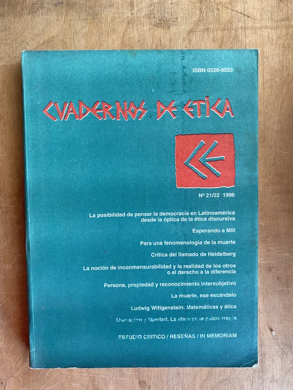 Cuadernos de Etica 21 22 - Maliandi, Ricardo (e5)