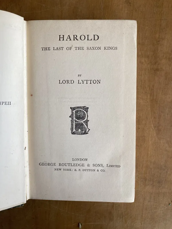 Tapa de Harold The Last of The Saxon Kings - Lord Lytton (e3)