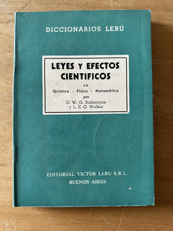 Tapa de Leyes y efectos cientificos - Ballentyne; Walker (2n6)
