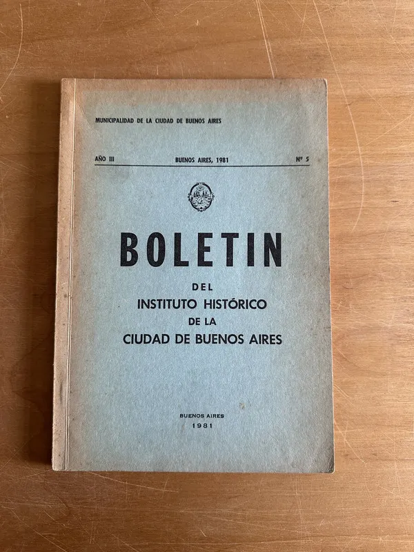 Boletin del Instituto Historico de la Ciudad Bs As N°5 (2n1