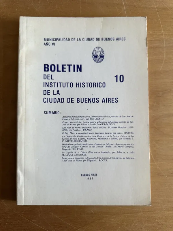 Boletin del Instituto Historico de la Ciudad Bs As N°10 (2n