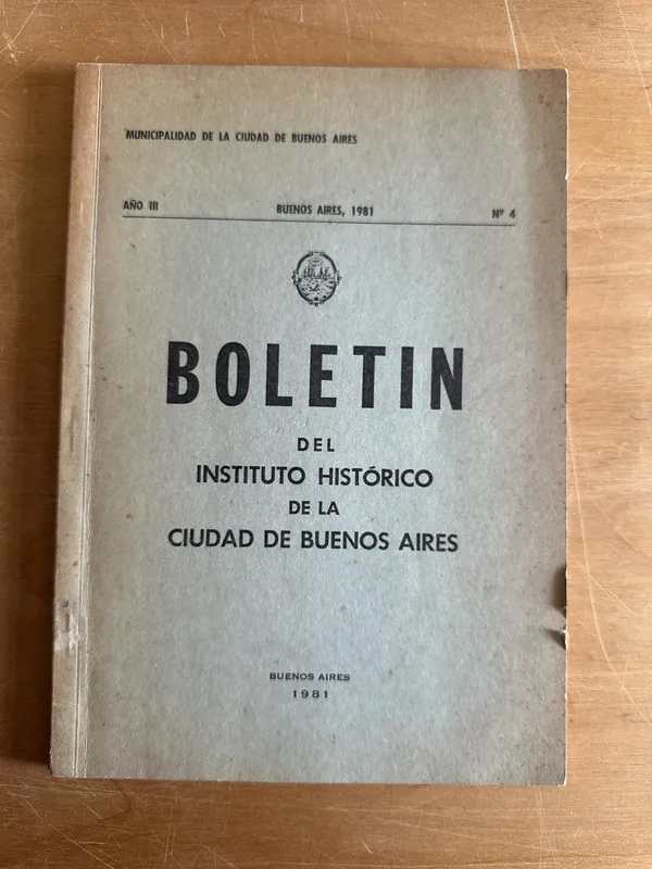 Boletin del Instituto Historico de la Ciudad Bs As N°4 (2n1