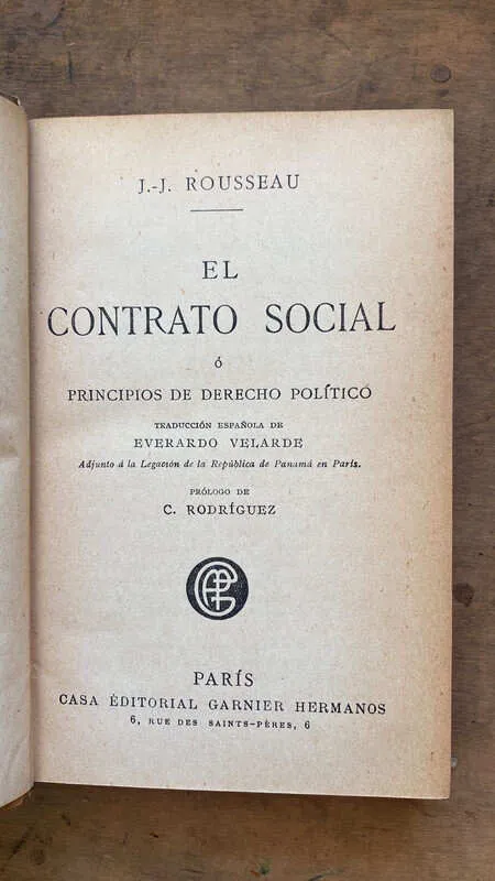 El Contrato Social - Rousseau, (hh4)