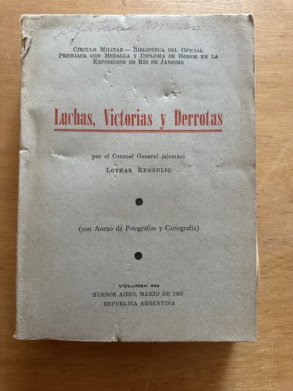 Tapa de Luchas, victorias y Derrotas - Rendulic, Lothar (2t4)