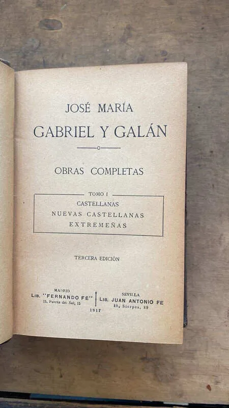 Obras Completas - Gabriel Y Galan, Jose Maria (hh4)
