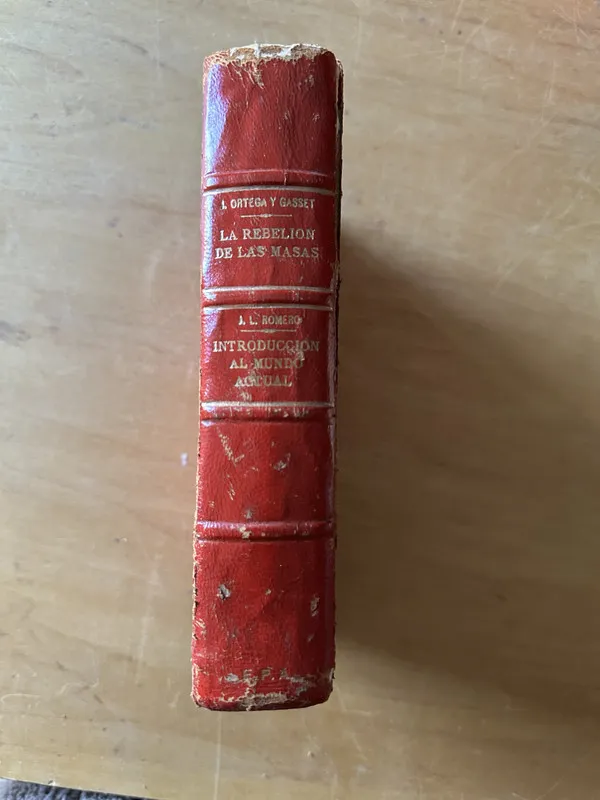 Tapa de La rebelion de las masas - Ortega y Gasset (2u1)