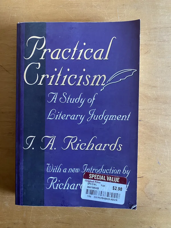Practical criticism - Richards (2x2)