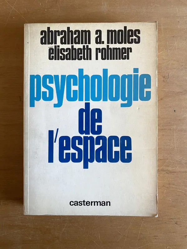 Tapa de Psychologie de l'espace - Moles; Rohmer (2x3)