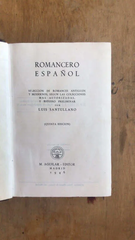 Romancero Español - Santullano, Luis (bb6)