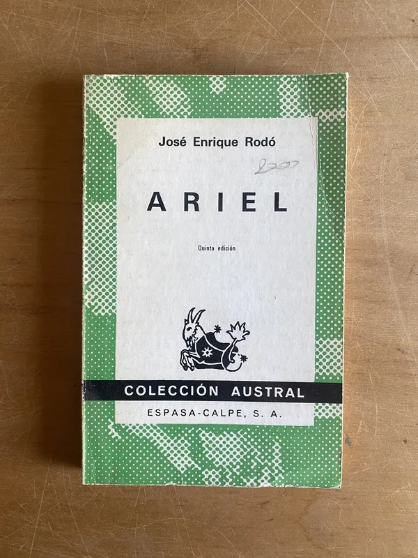 Tapa de Ariel - Rodo, Jose Enrique (2z4)