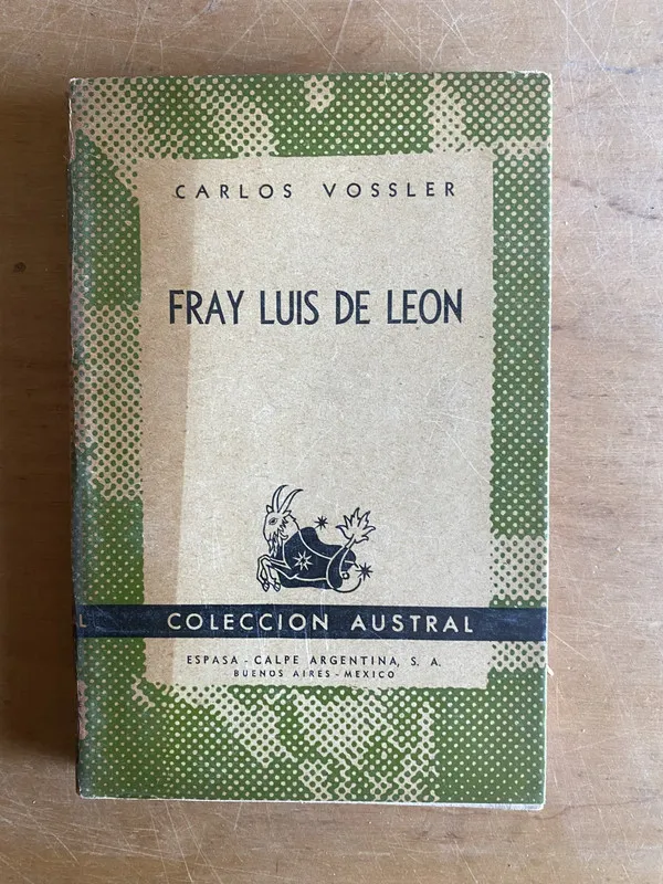Tapa de Fray Luis de leon - Vossler, Carlos (2z4)