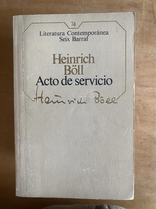Tapa de Acto de servicio - Heinrich, Boll (2z4)