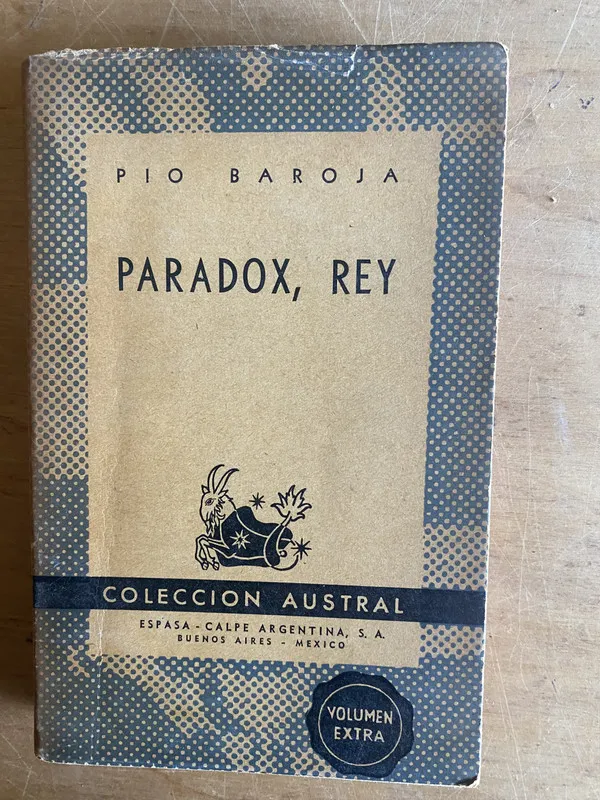 Tapa de Paradox, Rey - Baroja, Pio (2z4)