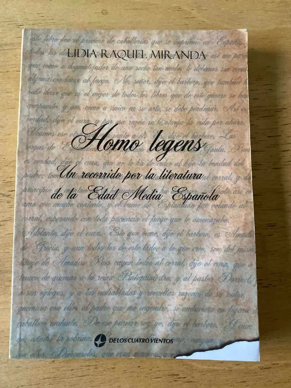 Homo Legens. Literatura Edad Media Española - Miranda (z3)