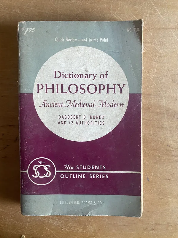 Tapa de Dictionary of Philosophy Ancient Medieval Modern- Runes(2z6