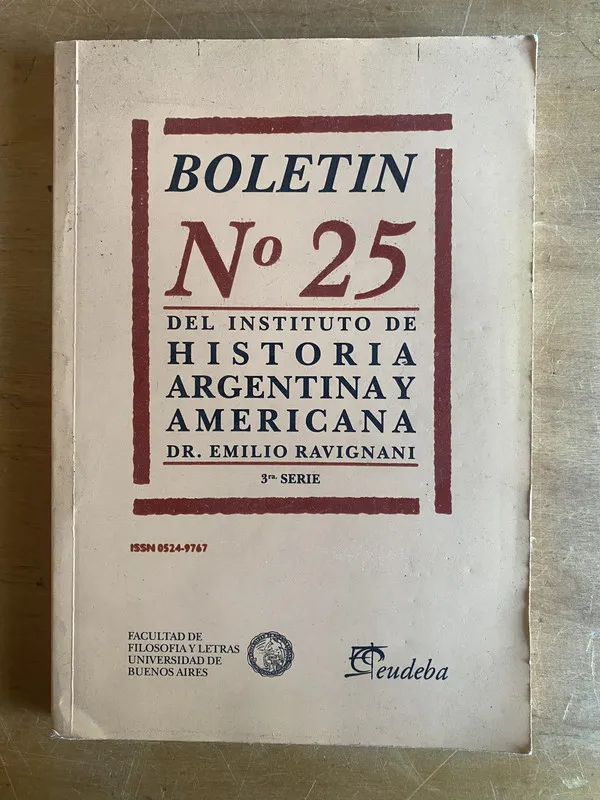 Boletin 25 del Instituto d Historia Argentina Ravignani(2z7