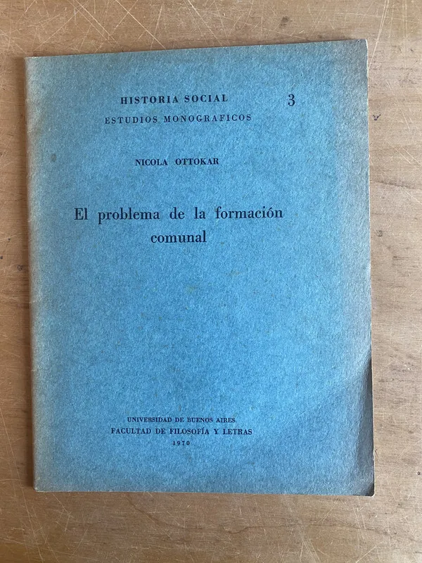El problema de la formacion comunal - Ottokar, Nicola (2z7)