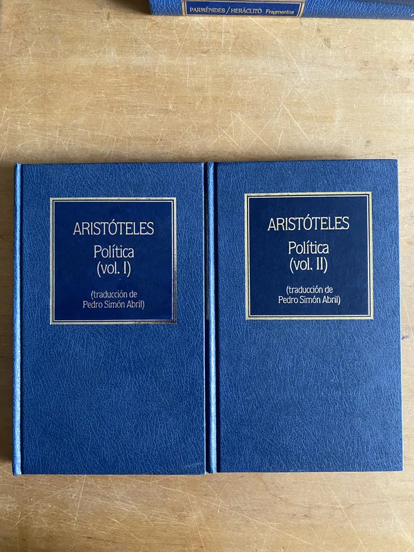 Tapa de Política (Vol I y II) - Aristóteles (3a2)