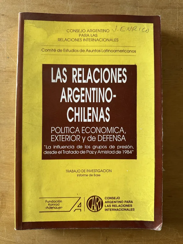 Las relaciones argentino chilenas - Comite de estudios (3c1