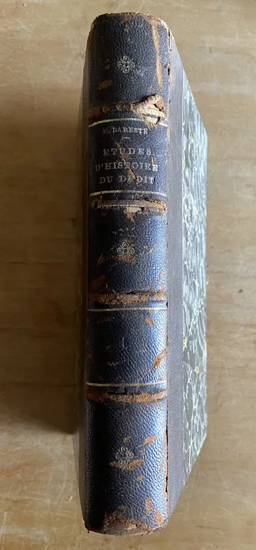 Etudes d'histoire du droit - Dareste, Rodolphe (3b1)