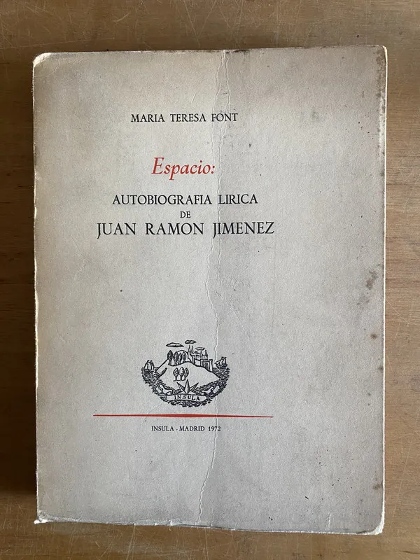 Tapa de Espacio: Autobiografia lirica de Juan R. Jimenez- Font (3b6