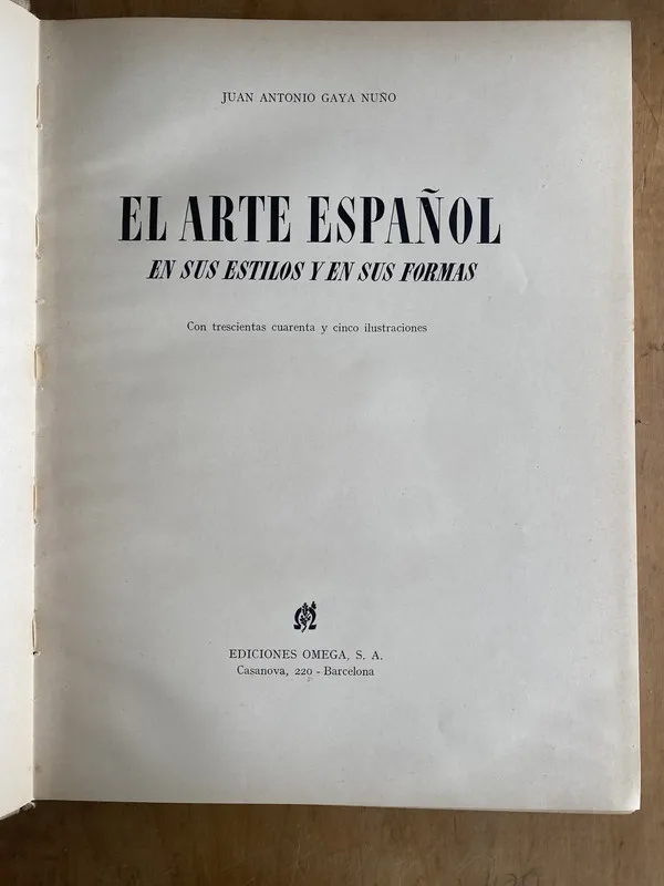 Tapa de El arte español en sus estilos y sus formas- Gaya Nuño (p0)