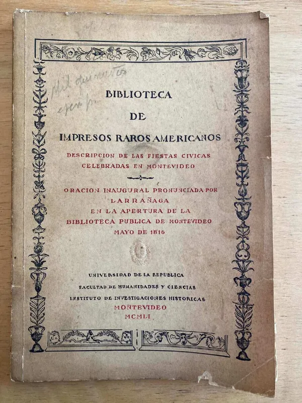 Biblioteca De Impresos Raros Americanos (D1)