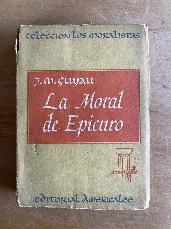 Tapa de La moral de epicuro - Guyau, J.M. (3a9)