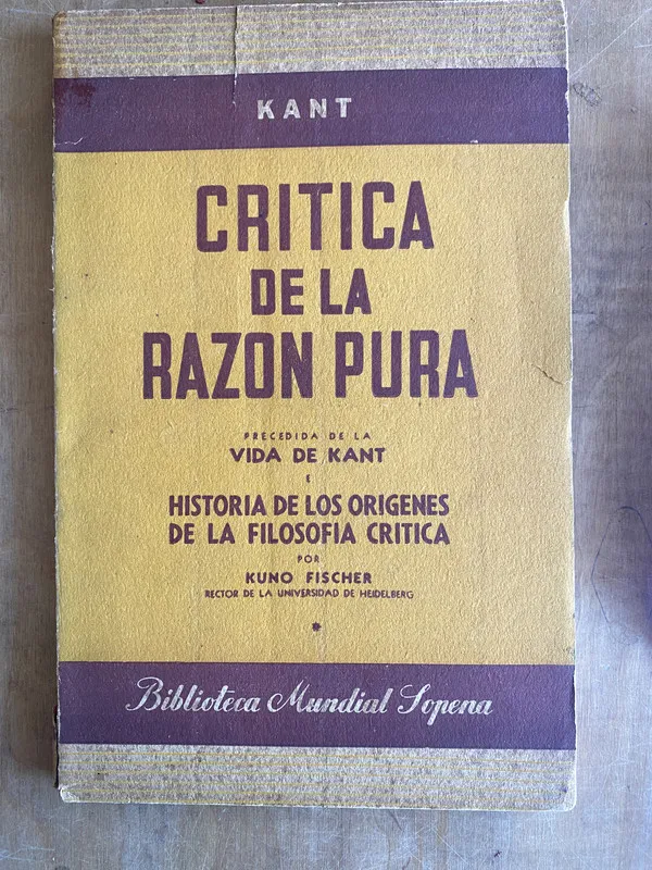 Tapa de Critica de la razon pura I - Kant (a3)