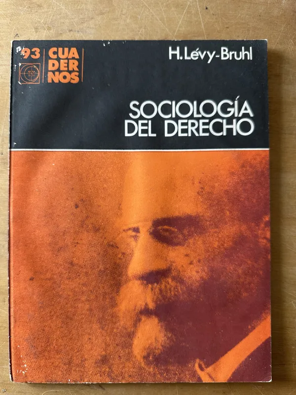 Tapa de Sociologia del derecho - Levy Bruhl, H. (3c2)