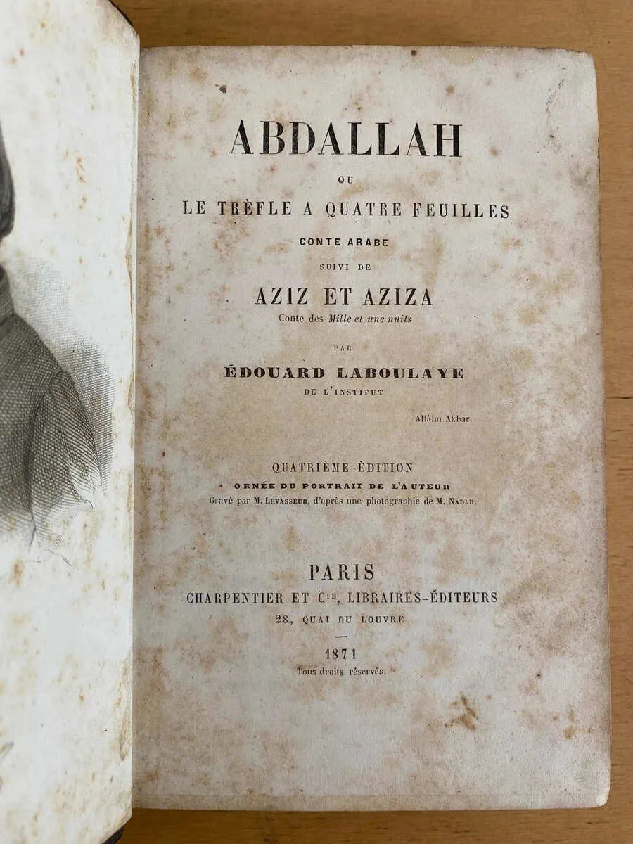Abdallah Ou Le Trefle A Quatre Feuilles- Laboulaye (u6)