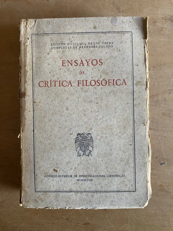 Ensayos de critica filosofica - Menendez Pelayo (3e4)