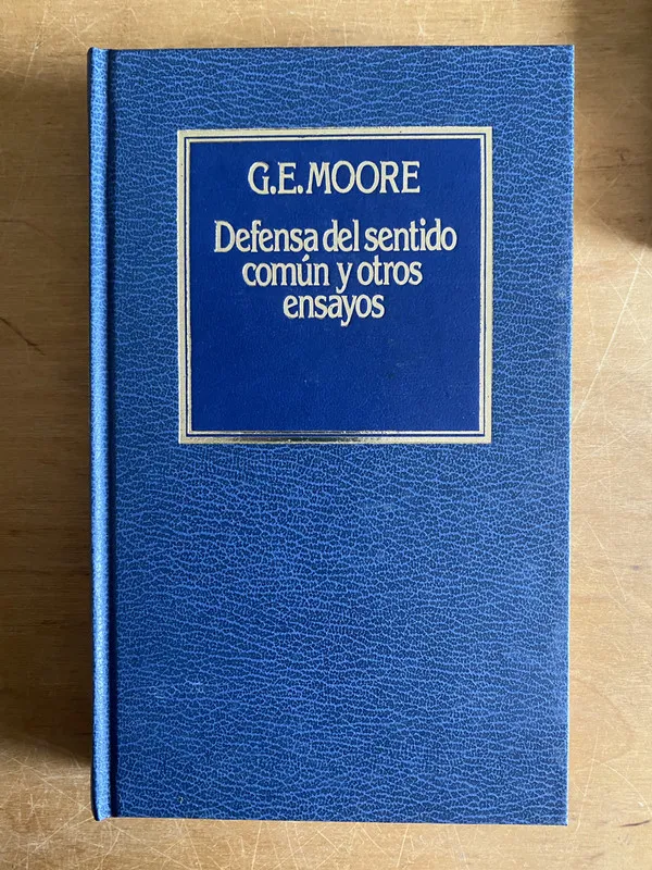 Tapa de Defensa del sentido común y otros ensayos - Moore (3a2)