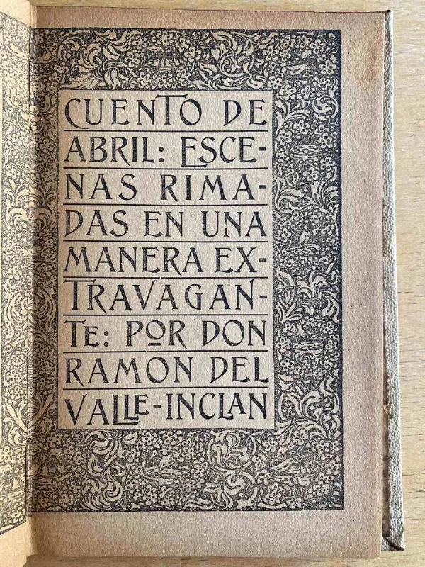 Cuento De Abril - Del Valle Inclan, Ramon (e2)