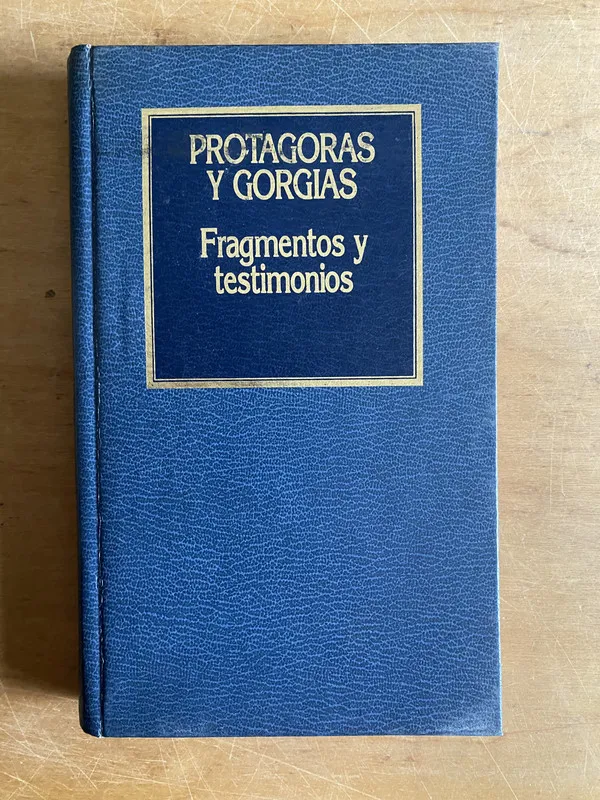 Tapa de - Protagoras y Gorgias. Fragmentos y testimonios (3a1)