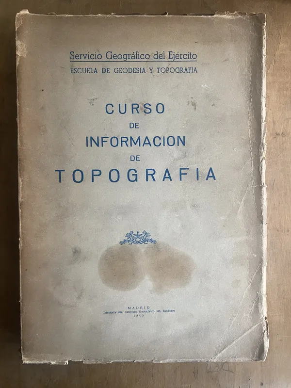 Tapa de Curso de informacion de topografia- Servicio geografico (a4