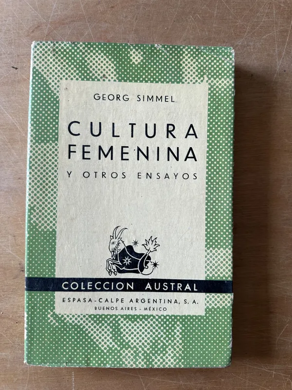Cultura femenina y otros ensayos - Simmel, Georg (3f6)