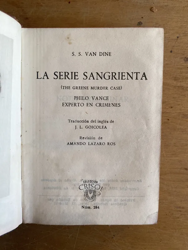 La serie sangrienta - Van Dine, S.S. (3a8)