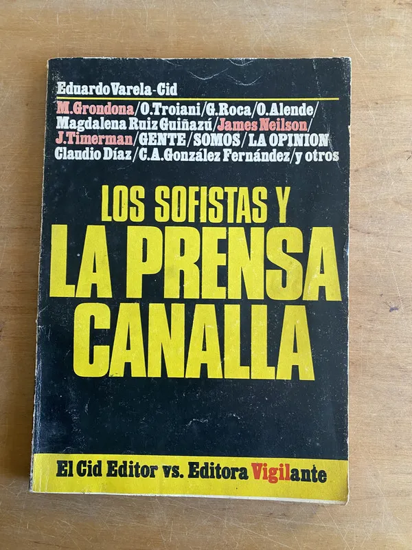 Tapa de Los sofistas y la prensa canalla - Varela Cid, Eduardo (2a7