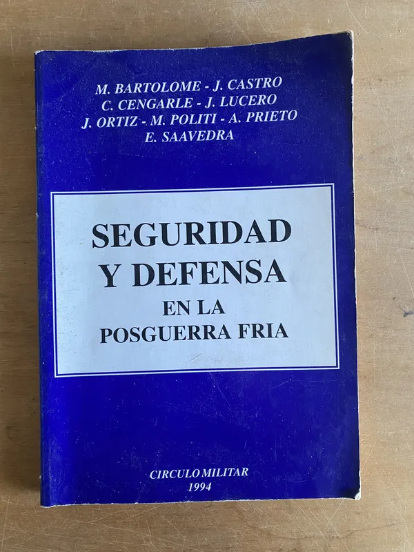 Tapa de Seguridad y defensa en la posguerra fria - Bartolome (3g1)