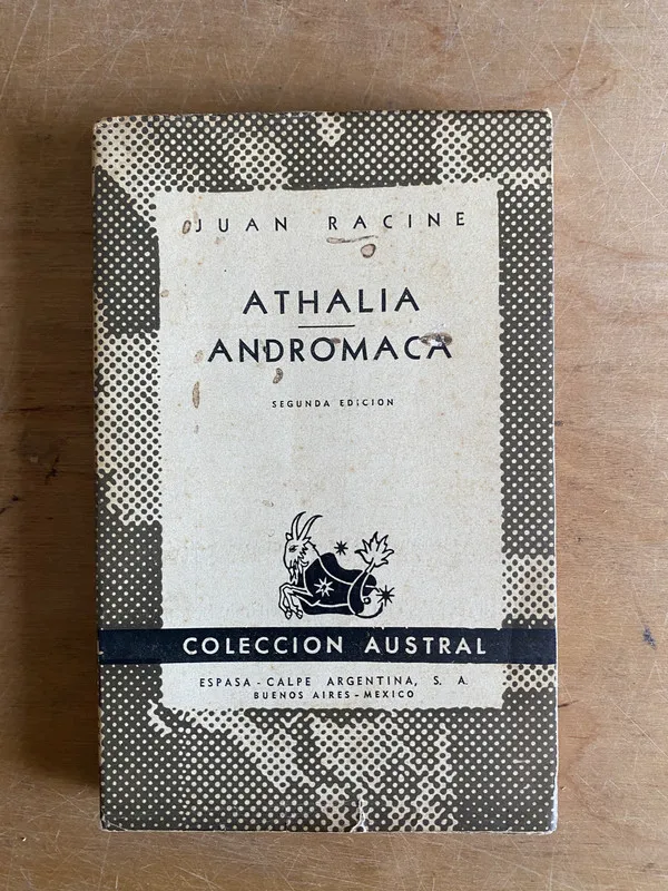 Tapa de Athalia. Andromaca - Racine, Juan (3g2)
