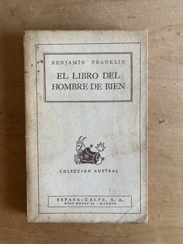 El libro del hombre de bien - Franklin, Benjamin (3g5)
