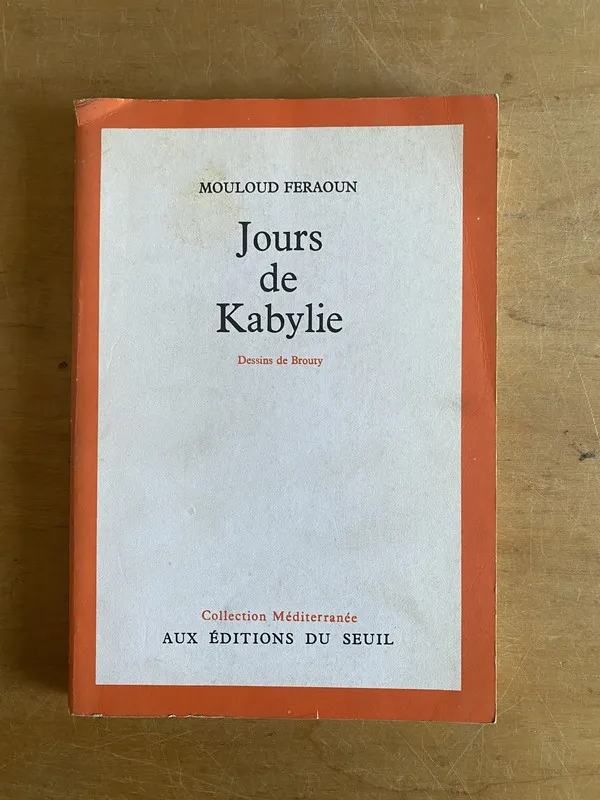 Tapa de Jours de Kabylie - Mouloud Feraoun (3g6)