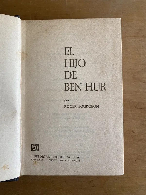 El hijo de Ben Hur - Bourgeon, Roger (3g9)