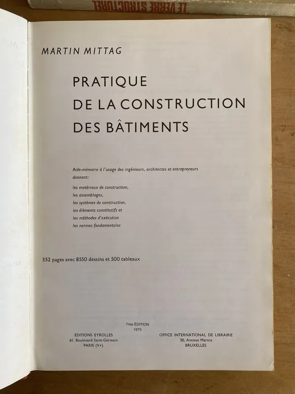 Pratique de la construction des bâtiments - Mittag (3h1)